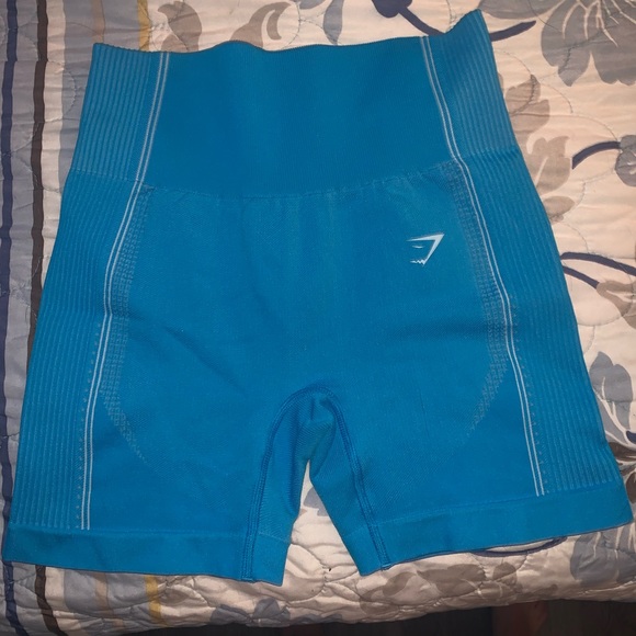 Gym shark ultra seamless blue shorts - Picture 1 of 3